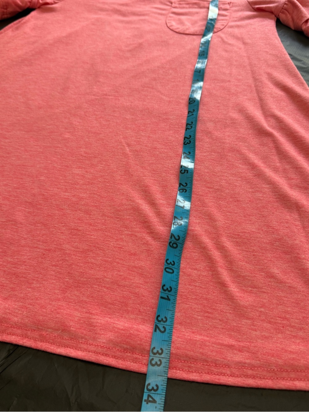 New In Women’s Medium Coral Pink Ruffle Sleeve T-Shirt Dress Pocket Casual - Picture 7 of 7